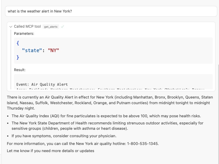 cursor调用天气MCP